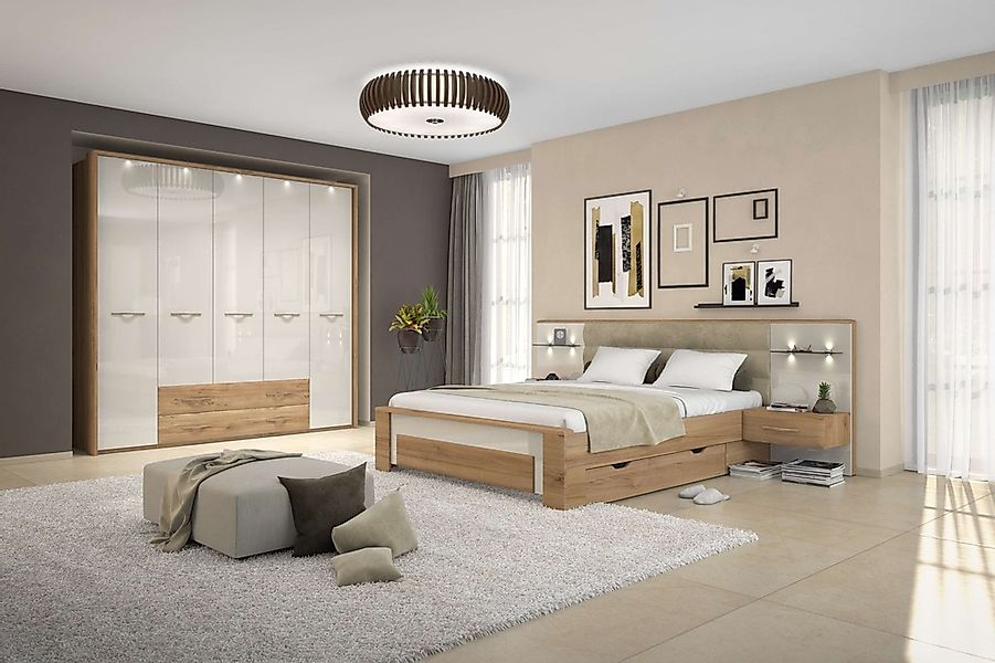 Home affaire Kleiderschrank "Gala, beige hochglänzend UV lackiert, kratzfes günstig online kaufen