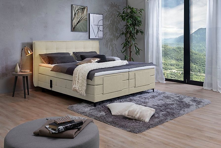 alina Boxspringbett Edward, 180x200cm, mit motorischer Verstellung, inklusi günstig online kaufen