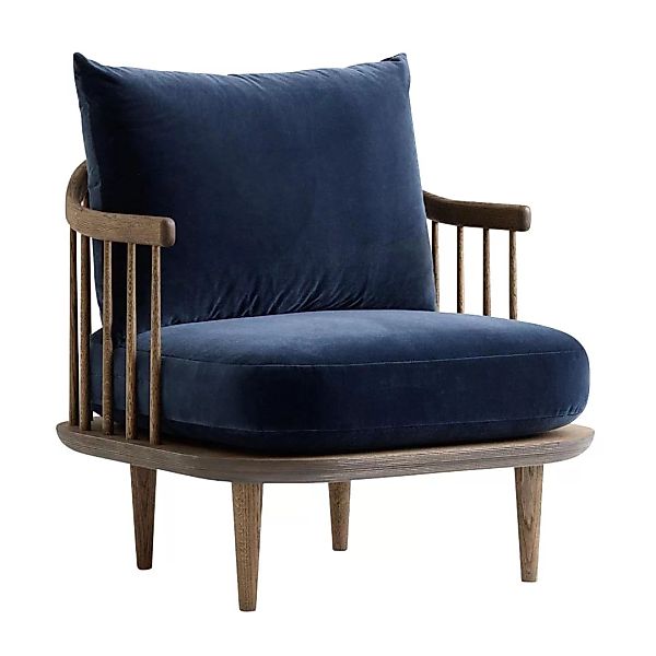 &Tradition - FLY Chair SC10 Sessel - blau/Stoff Harald 2 182/Gestell Eiche günstig online kaufen