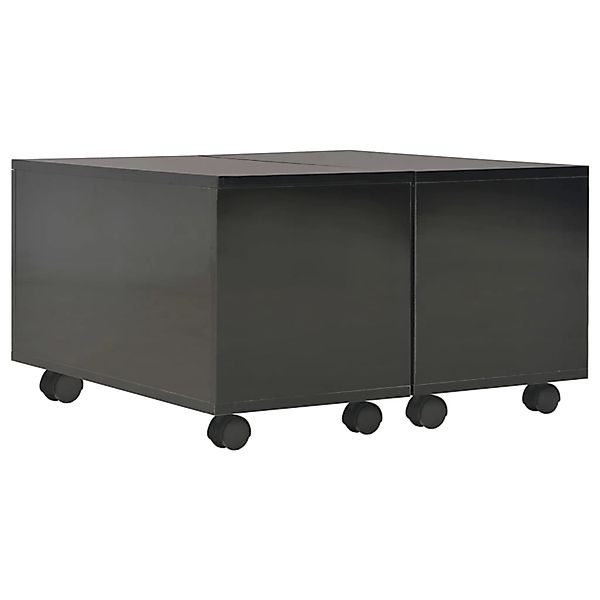vidaXL Couchtisch Hochglanz-Schwarz 60x60x35 cm Holzwerkstoff günstig online kaufen
