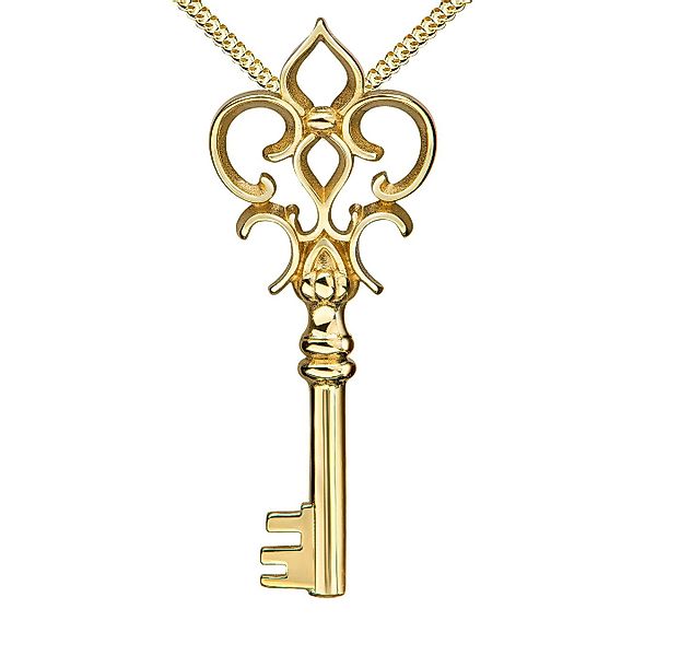 JEVELION Kette mit Anhänger Herzschlüssel Anhänger 333 Gold (Goldanhänger, günstig online kaufen