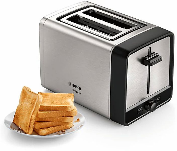 BOSCH Toaster "TAT5P420DE DesignLine" 2 kurze Schlitze 970 W günstig online kaufen