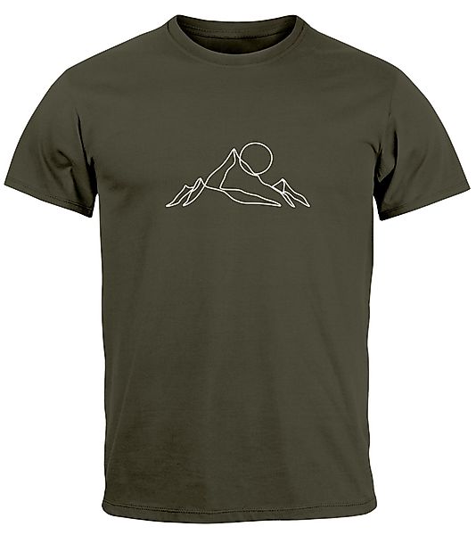 Neverless Print-Shirt Herren T-Shirt Berge Wandern günstig online kaufen