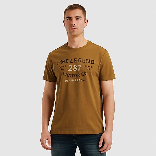 PME LEGEND T-Shirt "Short sleeve r-neck open end jersey", mit Logo-Print günstig online kaufen