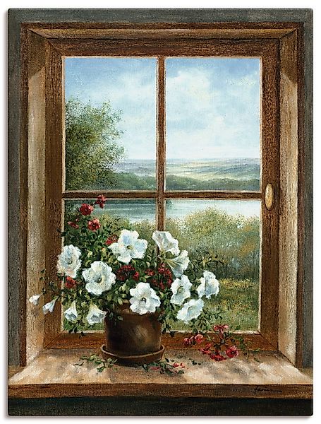 Artland Wandbild »Blumen am Fenster« Arrangements 1 Stk. tlg. als Alubild, günstig online kaufen