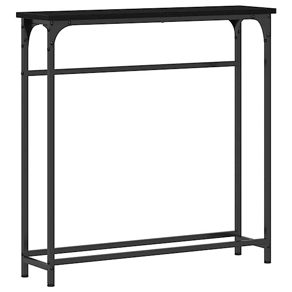 vidaXL Konsolentisch mit Regal Schwarze Eiche 75 x 19,5 x 75 cm 863505 günstig online kaufen