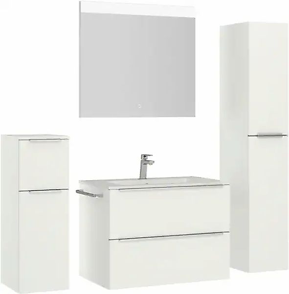 nobilia® Badmöbel-Set »Levere« vormontiert, mit Soft-Close, 4 Stk. tlg. günstig online kaufen