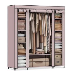 SONGMICS Kleiderschrank Stoffschrank mit Überzug aus günstig online kaufen