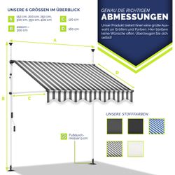 tillvex Klemmmarkise tillvex Balkonmarkise Markise Klemmmarkise günstig online kaufen