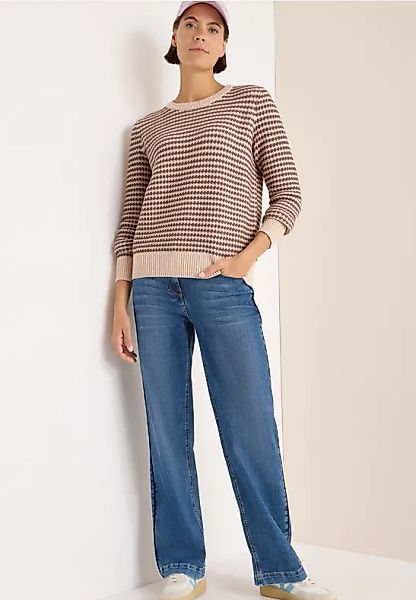 Two-Tone Strukturpullover günstig online kaufen