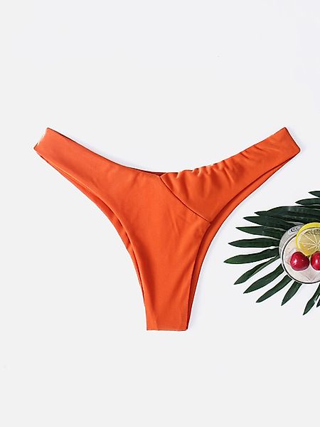 Schlichte orangefarbene Bikinihöschen günstig online kaufen
