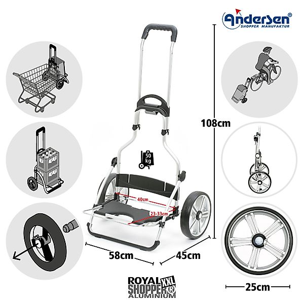 Andersen Einkaufstrolley Andersen Royal Shopper XXL günstig online kaufen