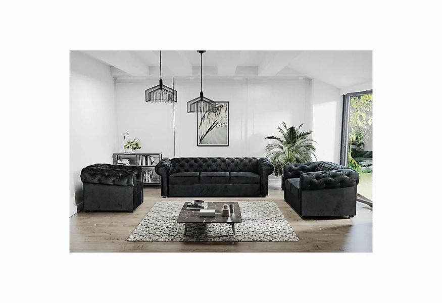 MOEBLO Polstergarnitur Couchgarnitur AVIA 321, (Wohnzimmergarnitur 3+2+1 Dr günstig online kaufen