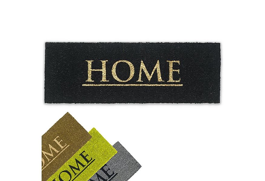 matches21 HOME & HOBBY Fußmatte Kokosmatte Home 26x75 cm schwarz als aussen günstig online kaufen