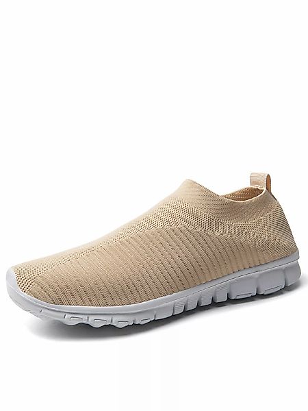 Herren Strickstoff Atmungsaktiv Soft Sohle Bequeme Slip-on Casual Wandersch günstig online kaufen