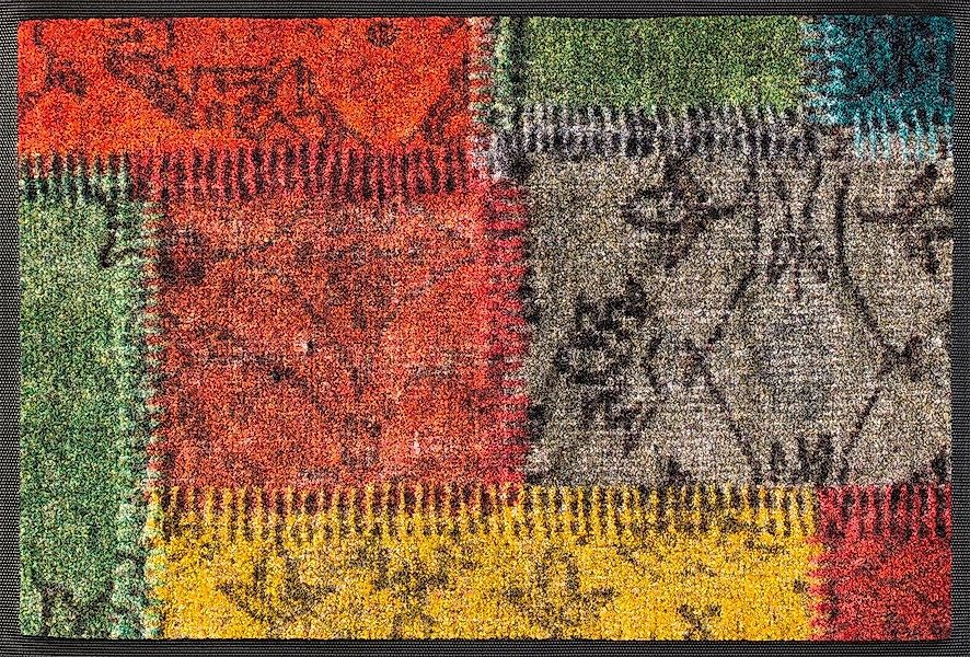 wash+dry by Kleen-Tex Fußmatte Vintage Patches, günstig online kaufen