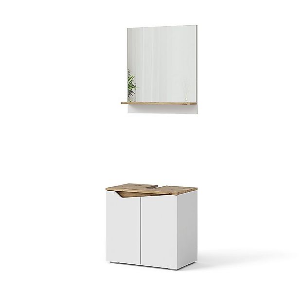 Vicco Badmöbel-Set Marelle, Weiß/Artisan-Eiche, 2 Teile, (2-St., 2er Set) günstig online kaufen