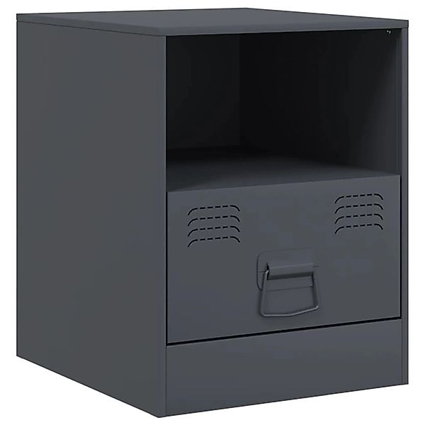 vidaXL Nachttisch Nachttisch Anthrazit 34,5x39x44 cm günstig online kaufen