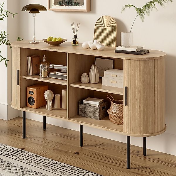 STILVORA Sideboard mit Schiebetüren,Aufbewahrungsschrank Beistellschrank mi günstig online kaufen