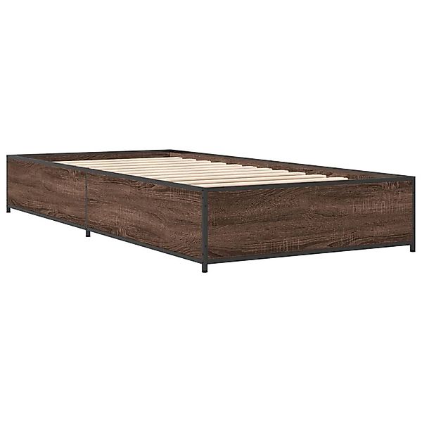 vidaXL Bett Bettgestell Braun Eichen-Optik 75x190 günstig online kaufen