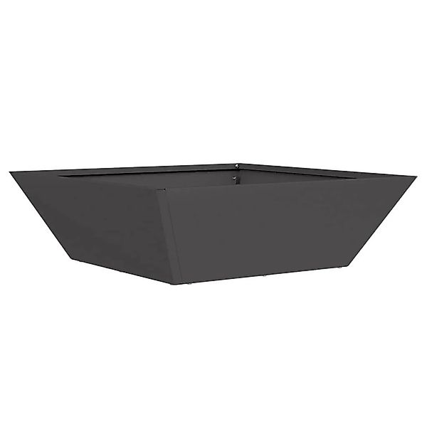 vidaXL Garten-Pflanzgefäß Schwarz 50 x 50 x 15 cm Kaltgewalzter Stahl 87382 günstig online kaufen