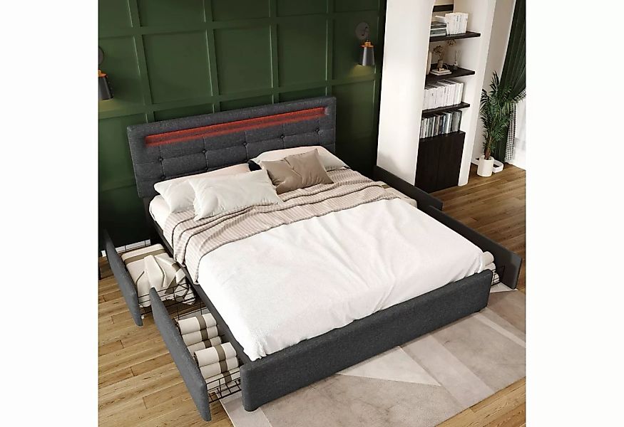 REDOM Polsterbett Polsterbett Einzelbett Doppelbett Bett Funktionsbett mit günstig online kaufen