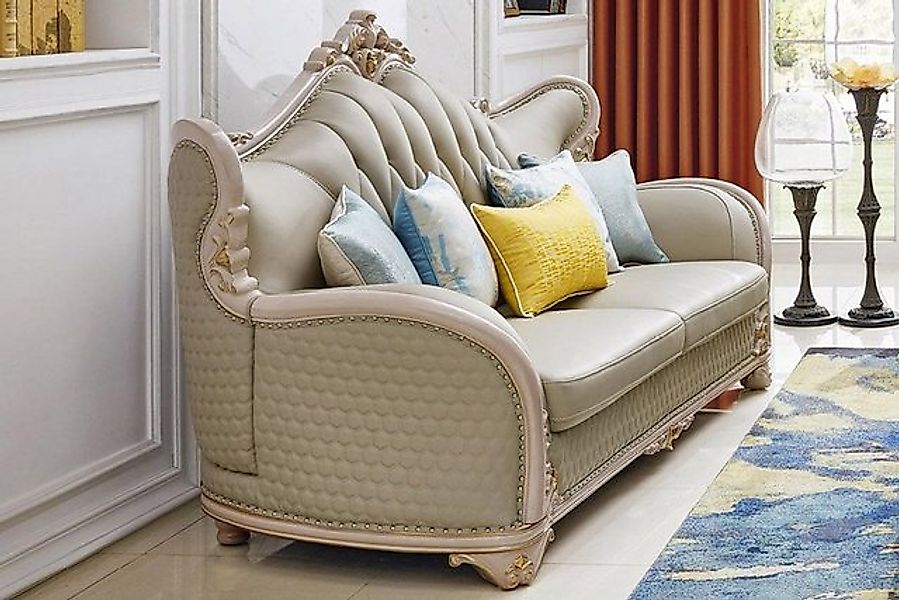 JVmoebel Sofa Design Leder Sofa Couch Polster Sofas Couchen Dreisitzer 3er, günstig online kaufen