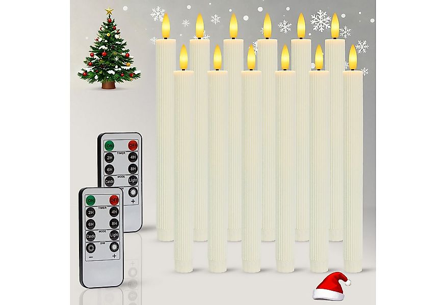 kisidus LED-Kerze LED Weihnachtskerzen mit Timerfunktion 2.11x25.10cm (LED günstig online kaufen
