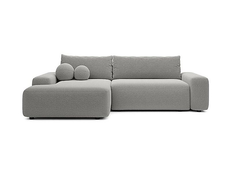 Goldstoff Ecksofa POOL Bouclé Stoff, Schlafsofa 264 cm, L-Form, Eckcouch mi günstig online kaufen