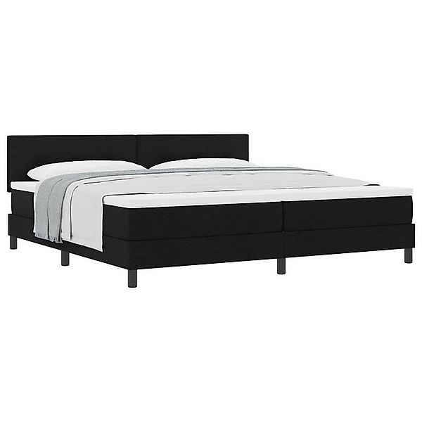 vidaXL Bett Boxspringbett mit Matratze Schwarz 200x200 cm Stoff (1-tlg) günstig online kaufen