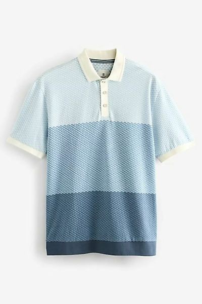 Next Poloshirt Strukturiertes Polo-Shirt mit Blockfarben (1-tlg) günstig online kaufen