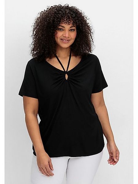 sheego by Joe Browns T-Shirt Große Größen mit Neckholder-Bindeband günstig online kaufen