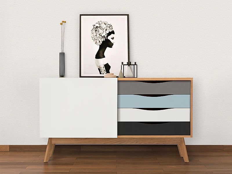 Woodman Sideboard "Hilla", Kommode im angesagten skandinavischen Look, Brei günstig online kaufen