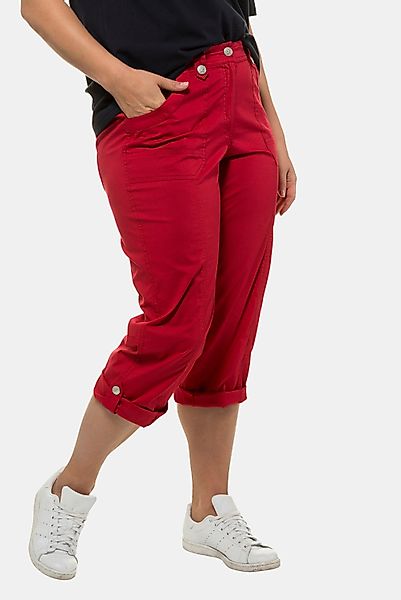 Ulla Popken Funktionshose 7/8-Cargohose Krempelriegel Komfortbund günstig online kaufen