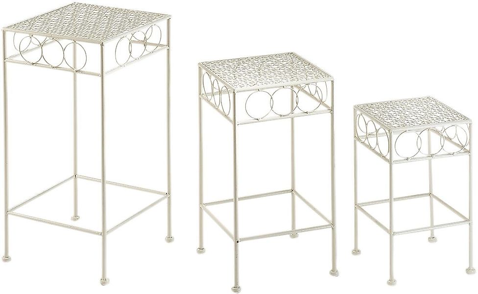 locker Blumenhocker (3er-Set), eckig aus Metall, günstig online kaufen