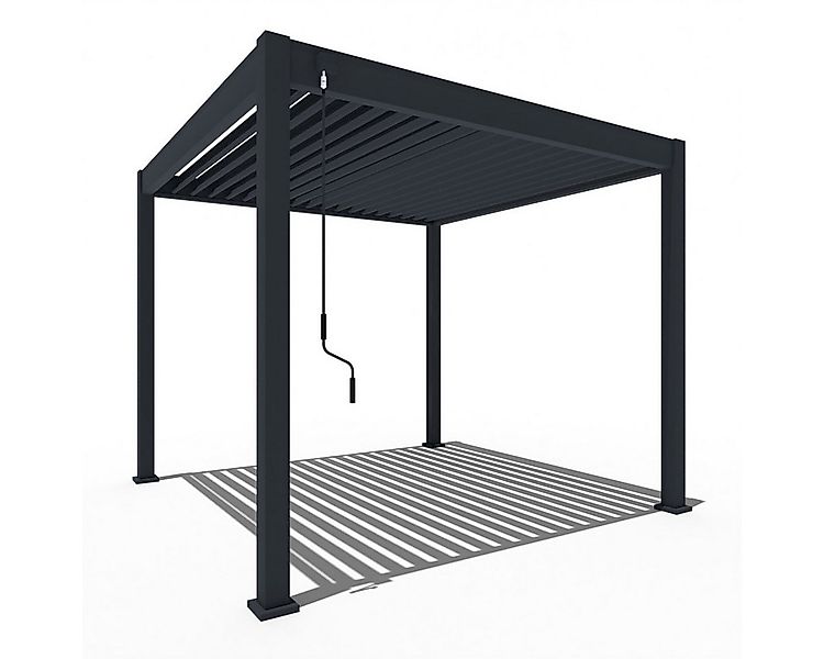 Weide Pergola Classic Pavillon Terrassenüberdachung Aluminium 3 x 3 M anthr günstig online kaufen