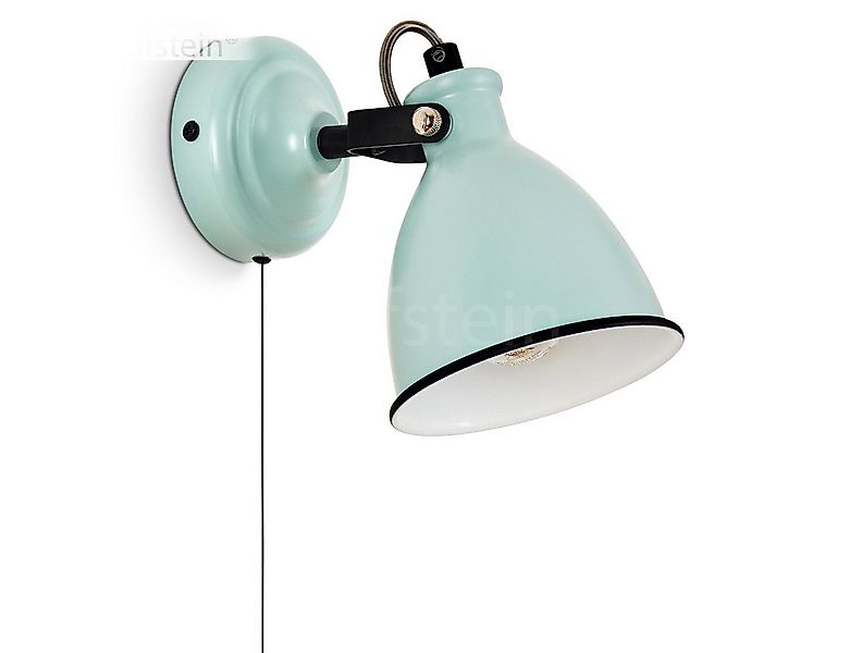 hofstein Wandleuchte »Spadacenta« Wandlampe, Metall, Türkis matt/Weiß/Schwa günstig online kaufen