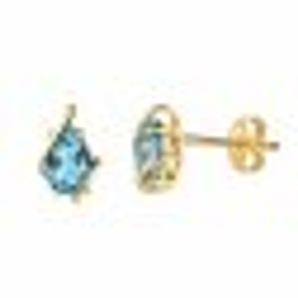 Ohrstecker 375/- Gelbgold glanz Blautopas günstig online kaufen