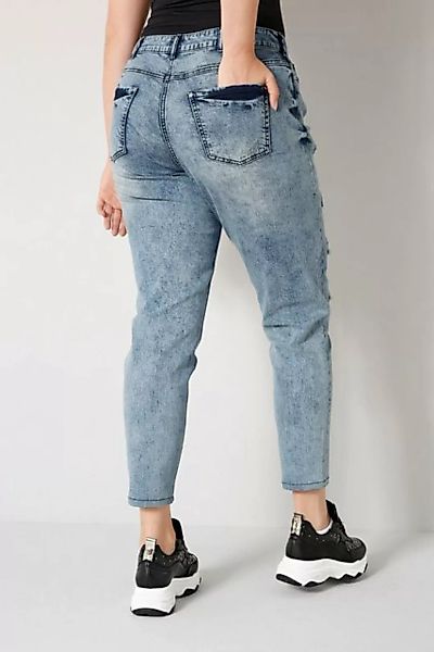 Angel of Style Röhrenjeans Boyfriend-Jeans unterlegte Destroy-Effekte günstig online kaufen