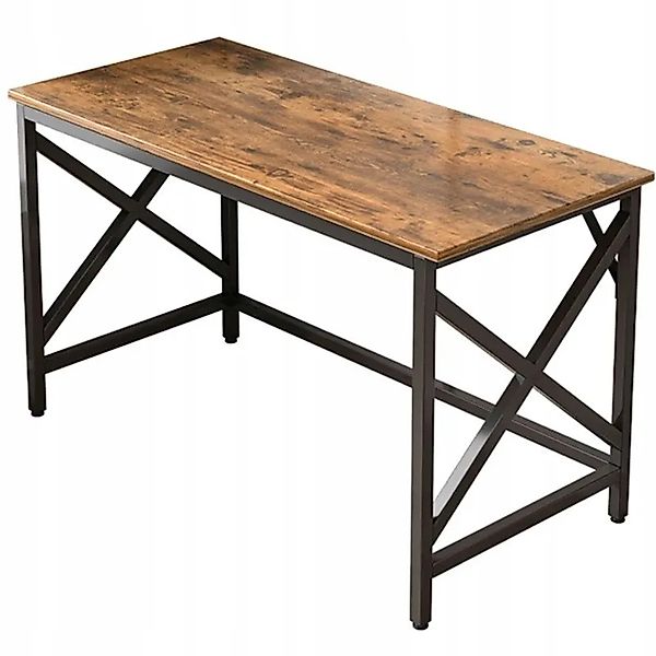 Rebiko Industrieller Computertisch Rustikaler Tisch Braun Loft Metall Retro günstig online kaufen