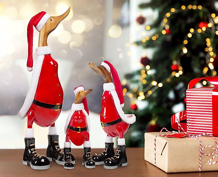 Rikmani Dekofigur Santa Ente Weihnachten günstig online kaufen