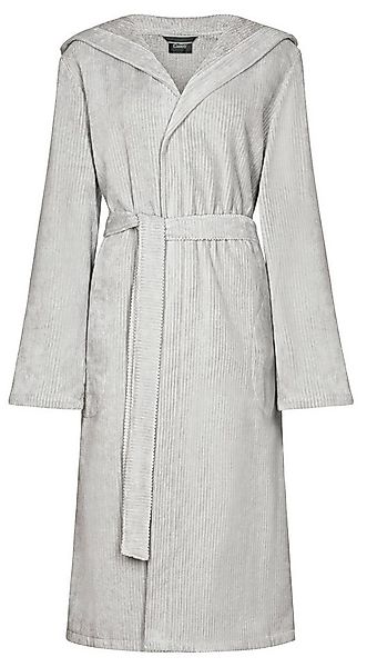 Cawö Damenbademantel Damen Morgenmantel mit Kapuze, Midi, Baumwolle, Kapuze günstig online kaufen
