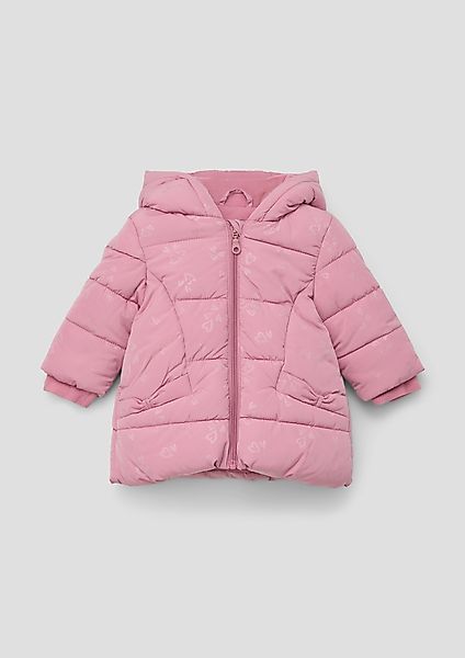s.Oliver Langmantel Steppmantel mit Allovermuster Schleife günstig online kaufen