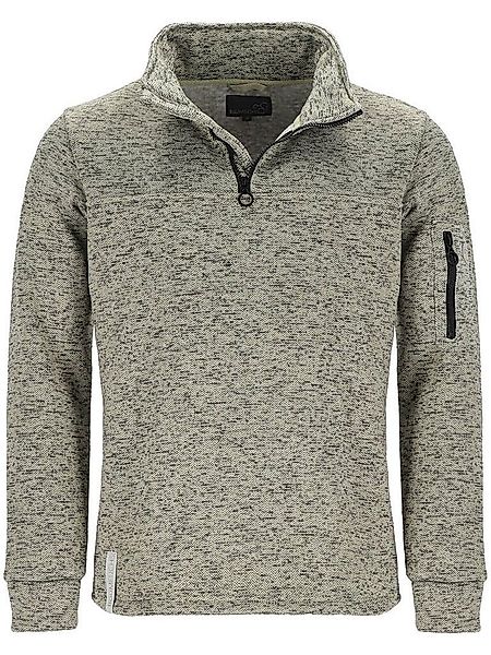 Baumfuchs Troyer Herren Strickfleece-Pullover mit Troyer-Kragen und Ärmelta günstig online kaufen
