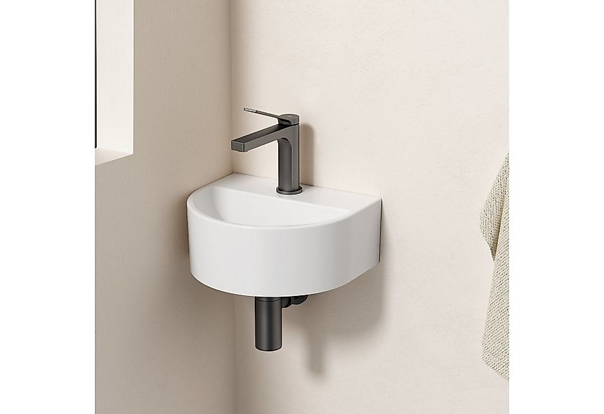 EMKE Aufsatzwaschbecken Hängewaschbecken Oval,extra klein Platzsparendes, l günstig online kaufen