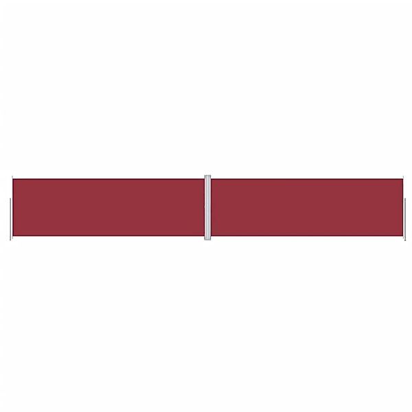 furnicato Seitenmarkise Ausziehbar Rot 200x1200 cm günstig online kaufen