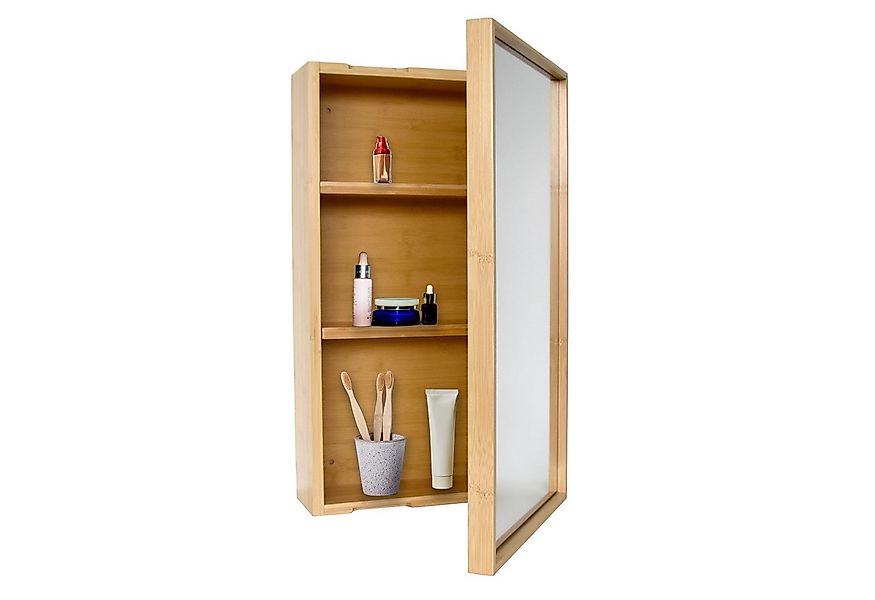 osoltus Badregal osoltus Spiegelschrank Badschrank mit Tür Bambus 60x35x14 günstig online kaufen