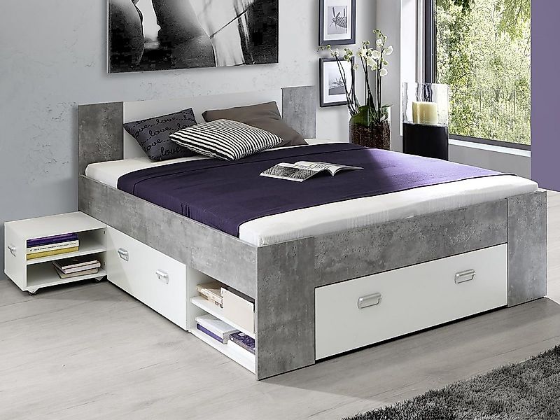 FORTE Bett 203,6 x 86 x 143,4 cm (B/H/T) günstig online kaufen