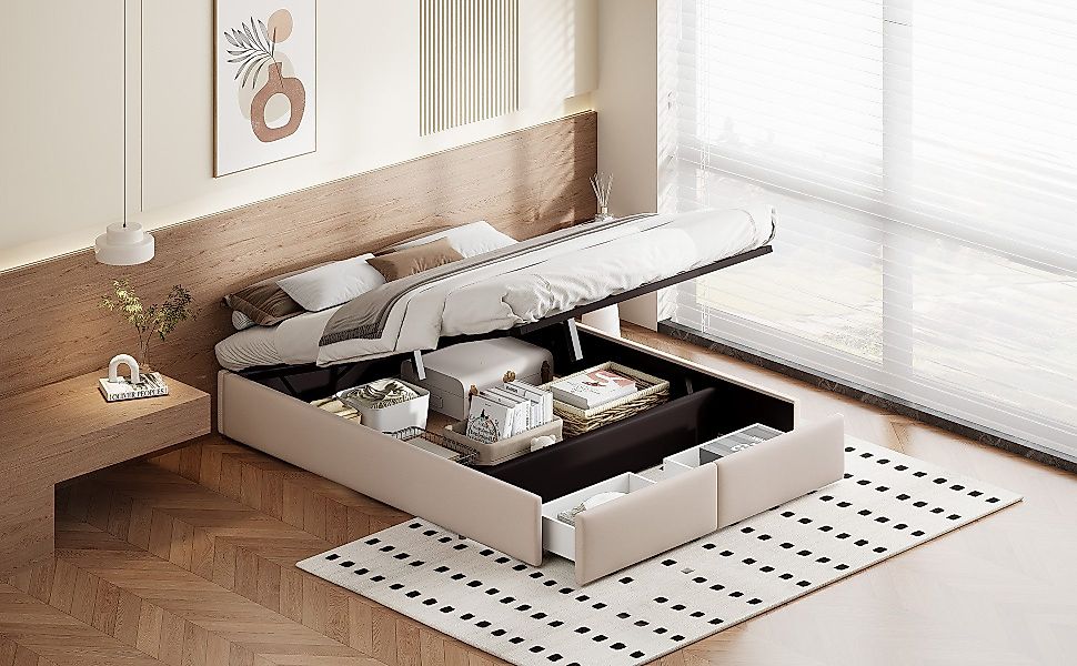 Furnishings Home Futonbett Polsterbett Stauraumbett Doppelbett günstig online kaufen
