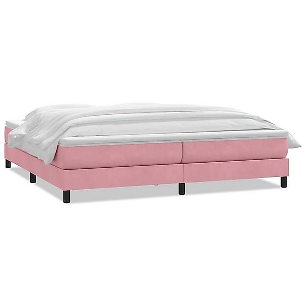 vidaXL Boxspringbett, Boxspringbett mit Matratze Rosa 200x210 cm Samt günstig online kaufen